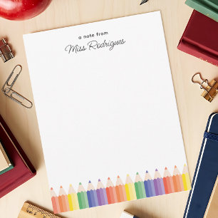 Personalisierte Lehrerbeste Würdigung Farbige Rege Mitteilungskarte