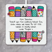 Personalisierte Lehrerbewertung Ornament Aus Metall