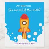 Personalisierte Lehrerbewertung Weinetikett (Einzelnes Label)