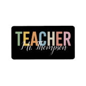 Personalisierte Lehrerbewertung zurück zur Schule Adressaufkleber (Vorne)