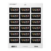 Personalisierte Lehrerbewertung zurück zur Schule Adressaufkleber (Vorne)