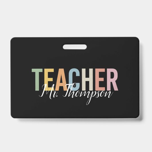 Personalisierte Lehrerbewertung zurück zur Schule Ausweis (Vorderseite)