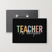 Personalisierte Lehrerbewertung zurück zur Schule Button (Vorderseite/Rückseite)