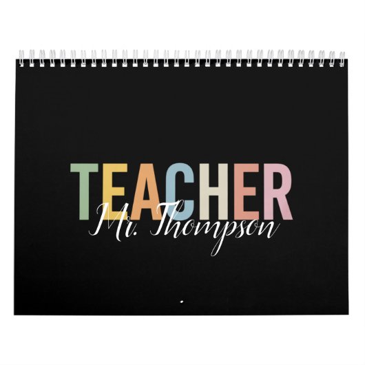 Personalisierte Lehrerbewertung zurück zur Schule Kalender (Titelbild)