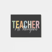 Personalisierte Lehrerbewertung zurück zur Schule Post-it Klebezettel (Vorderseite)