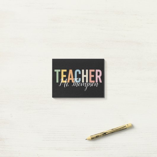 Personalisierte Lehrerbewertung zurück zur Schule Post-it Klebezettel (Auf Schreibtisch)