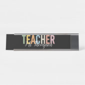 Personalisierte Lehrerbewertung zurück zur Schule Schreibtischnamensplakette (Vorderseite )