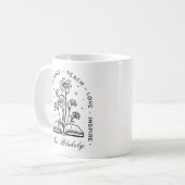 Personalisierte Lehrercodierung dunkle Akademie Kaffeetasse (Vorderseite Links)