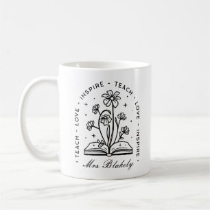 Personalisierte Lehrercodierung dunkle Akademie Kaffeetasse