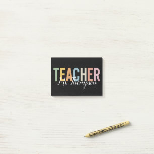 Personalisierte Lehrererkennungs-Rückkehr zur Schu Post-it Klebezettel