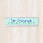 Personalisierte Lehrerfarbige Punkte Türschild (Vorderseite )