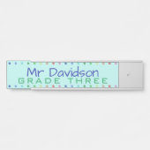 Personalisierte Lehrerfarbige Punkte Türschild (Vorderseite )