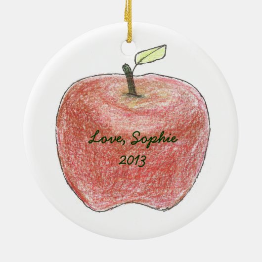 Personalisierte Lehrergeschenk Keramik Ornament (Hinten)