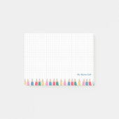 Personalisierte Lehrerhinweise - Farbiger Stift Post-it Klebezettel (Vorderseite)