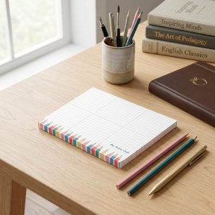 Personalisierte Lehrerhinweise - Farbiger Stift Post-it Klebezettel