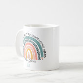 personalisierte Lehrerin Regenbogenweihnacht, Cust Kaffeetasse (Vorderseite Links)