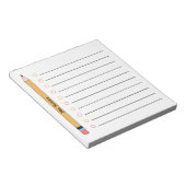 Personalisierte Lehrerin-Würdigung  Notizblock (angewinkelt)
