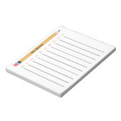 Personalisierte Lehrerin-Würdigung  Notizblock (Rotiert)