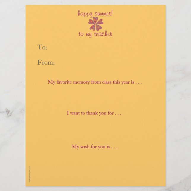 Personalisierte Lehrerin zum Jahresende danke - He (Vorderseite)