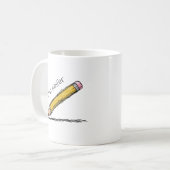 Personalisierte LehrerInnen mit Illustriertem Stif Kaffeetasse (Vorderseite Links)