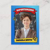 Personalisierte Lehrerkarte, Superheld-Lehrerkarte Telefonnummerkarte (Vorderseite)
