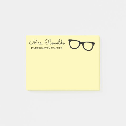 Personalisierte Lehrerm-Brillen Post-it® Notes Post-it Klebezettel (Vorderseite)