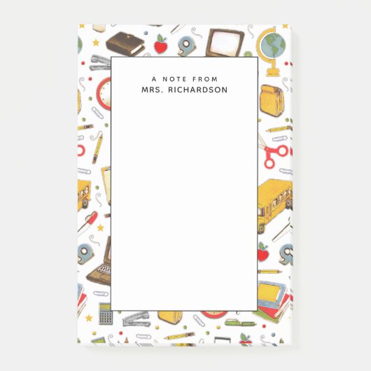 personalisierte Lehrerneuheit Post-it Klebezettel (Vorderseite)