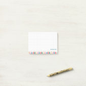 Personalisierte Lehrernotizen – Buntstift Post-it Klebezettel (Auf Schreibtisch)