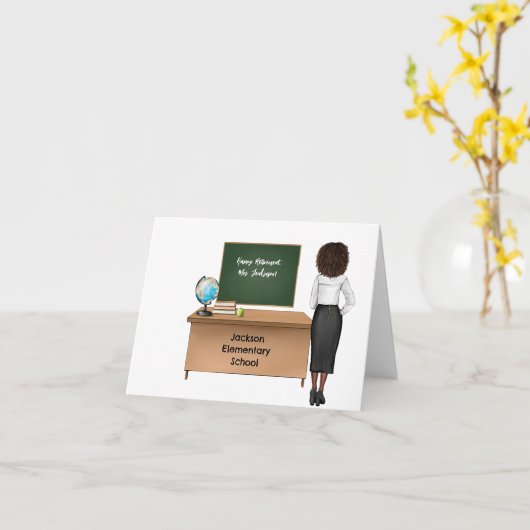 Personalisierte Lehrerrente Karte (Gelbe Blume)