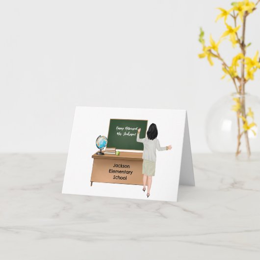 Personalisierte Lehrerrente Karte (Gelbe Blume)