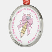 Personalisierte Lehrerrente Ornament Aus Metall (Links)