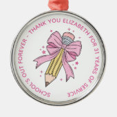 Personalisierte Lehrerrente Ornament Aus Metall (Vorne)