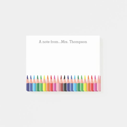 Personalisierte Lehrerschule Post-it Klebezettel (Vorderseite)