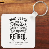 Personalisierte Lehrerschule Schlüsselanhänger (Rückseite)