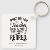 Personalisierte Lehrerschule Schlüsselanhänger (Rückseite)