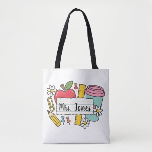 Personalisierte Lehrertasche, Benutzerdefinierte L Tasche (Vorderseite)