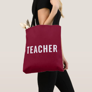 Personalisierte Lehrertasche Burgunderrot Tasche