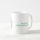 Personalisierte Lehrerversion von Deck the Halls Kaffeetasse (VorderseiteRechts)