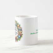 Personalisierte Lehrerversion von Deck the Halls Kaffeetasse (Mittel)