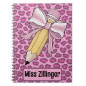 Personalisierte Lehrerwertung Stift mit Bogen Notizblock (Vorderseite)