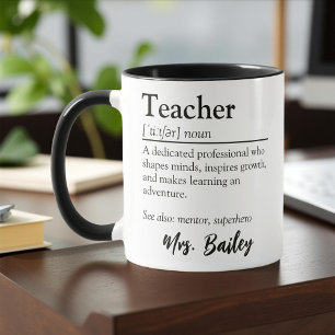 Personalisierte Lehrkraft-Definitions-Würdigung Tasse