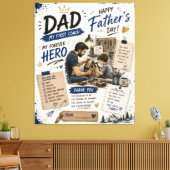 Personalisierte Leinwand 'Mein erster Coach Papa' (Insitu (Wohnzimmer))
