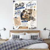 Personalisierte Leinwand 'Mein erster Coach Papa' (Insitu (Schlafzimmer))