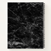 Personalisierte Lektion aus schwarzem Marmor Notizblock (Rückseite)