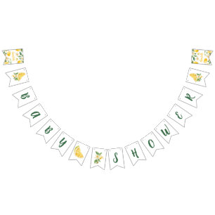 Personalisierte Lemon Baby Shower Wimpelkette
