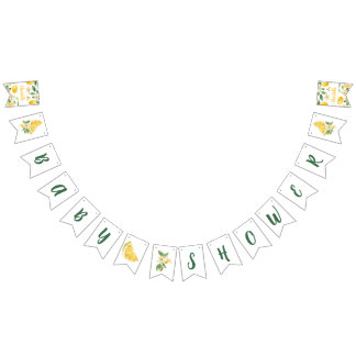 Personalisierte Lemon Baby Shower  Wimpelkette