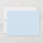 Personalisierte Lemon Blue Gingham-Randnotizen Mitteilungskarte (Rückseite)