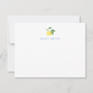 Personalisierte Lemon Flat Note Card Mitteilungskarte