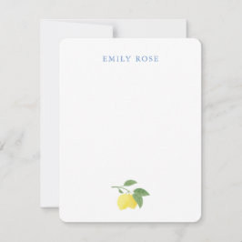 Personalisierte Lemon Flat Note Card Mitteilungskarte
