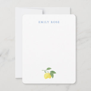 Personalisierte Lemon Flat Note Card Mitteilungskarte